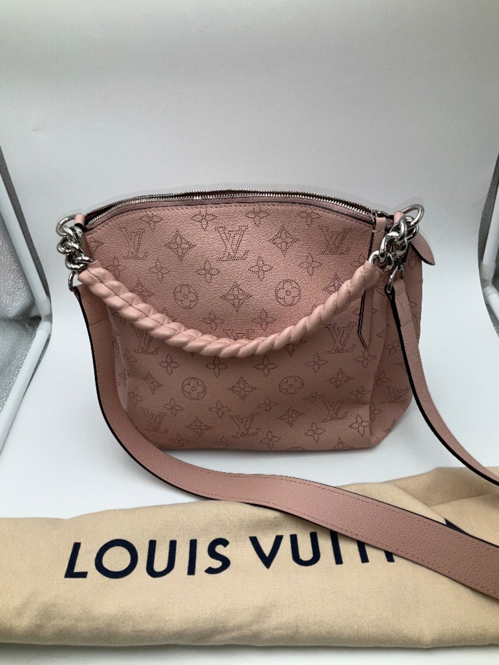 Louis Vuitton Babylone BB Pink Mahina Leather with chain handle M51219